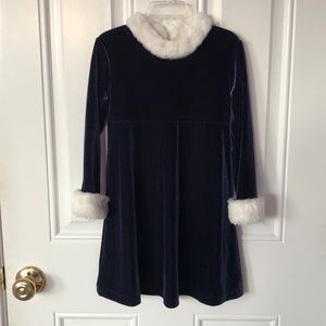 Blue velvet dress